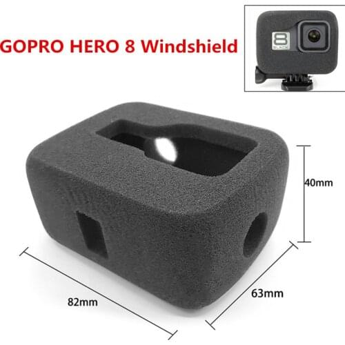Windslayer Cover for GoPro Hero 8 Black Windshield Wind Noise Reduction Sponge Foam Case for Go Pro 8 Camera Accessories