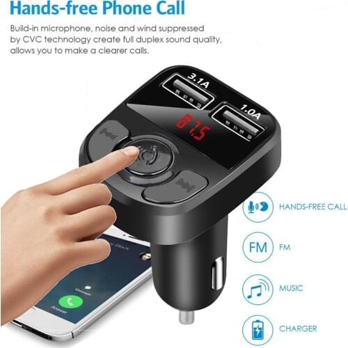 FM Transmitter Aux Modulator Bluetooth Handsfree Car MP3 Player Kit Handsfree Wireless Bluetooth FM Transmitter LCD USB Charger