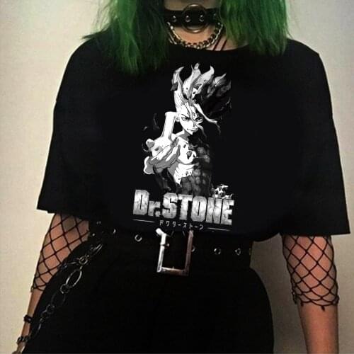 Dr Stone Anime Graphic Printed T-Shirt Men Shirt Female Tee Shirt Women Streetwear Short Sleeve T-shirts Tops