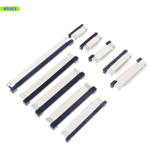 100Pcs FPC FFC Connector Receptacle 0.5 MM 4 Pin 6 8 10 12 14 15 16 20 24 26 30 32 34 36 40 50 54 60 Circuits Bottom Contact SMT