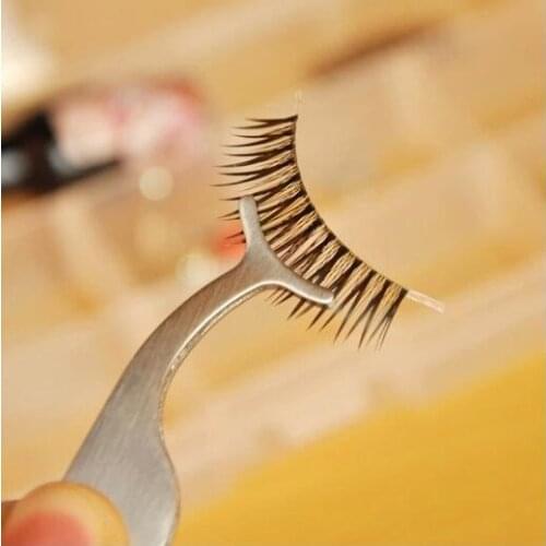 Multifunctional metal eyelash curler clamp for women make up paste fake eyelashes aid tweezer as cosmetic makeup tool wholesale