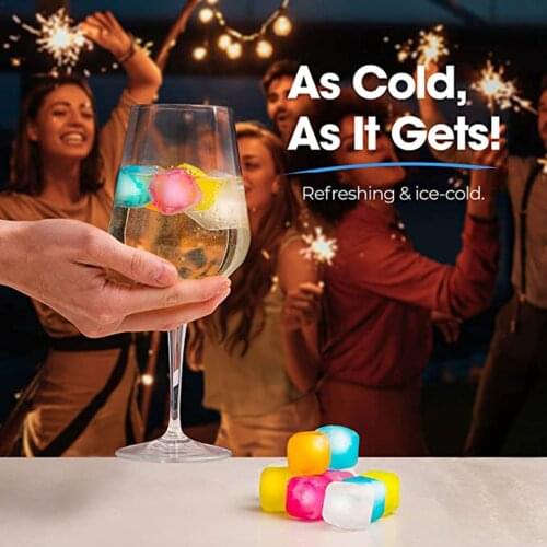 Reusable Ice Cubes Colorful Chilling Squares Stones Filled With Pure Water Non Diluting Ice Cubes For Drinks