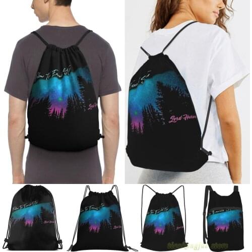 Lord Huron Men Purpose Drawstring Backpack Bags Women Outdoor Travel Backpacks Gym Training Swimming Fitness Bag