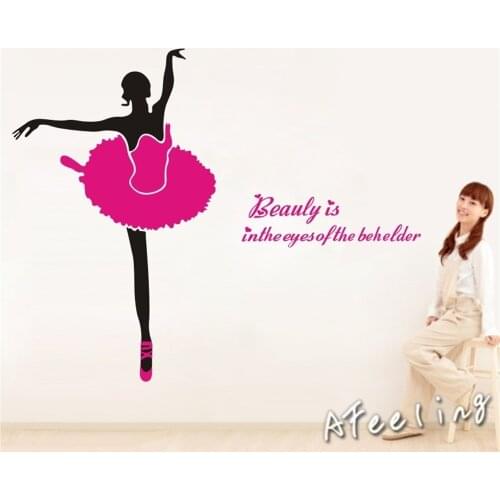 Shop Store Home Decor Window Sticker Ballet Dancers Girl Women Stickers Music Art Training Room Classroom Wallpaper Wall Sticker
