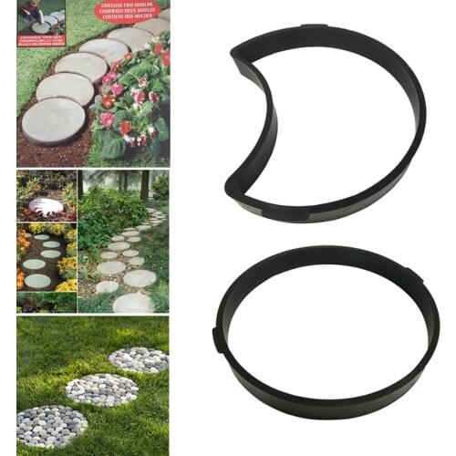 Garden DIY Plastic Mold Path Pavement Model Concrete Stepping Stone Cement Brick Maker Reusable DIY Manually Paving