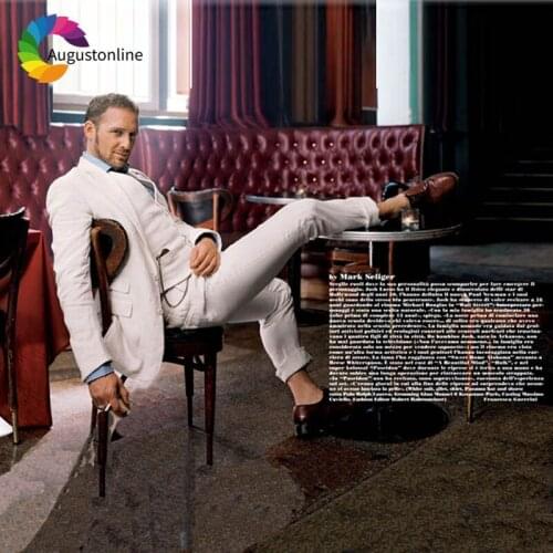 Casual Ivory Linen Men Suits for Wedding Best Man Blazers Jacket Slim Fit Groom Tuxedos Slim Best Man Suits with Pants 3 Pieces