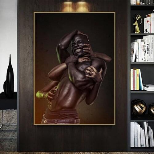 Angry African Black Characters HD Print Canvas Painting Wall Art Poster Living Room Bedroom Decoration