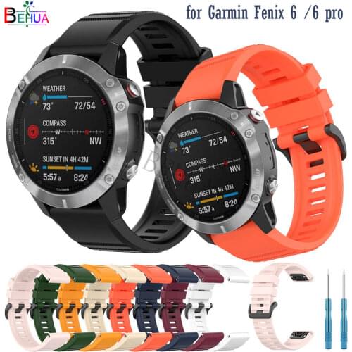 22/26mm Silicone Watch Strap For Garmin Fenix 6X 5X fenix 3 3HR Quick Release Easy fit Wrist Strap band For Garmin Fenix 6 5 935
