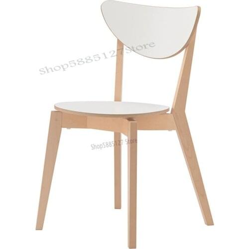 Nordic Solid Wood Nomila Dining Chair Modern Minimalist Coffee Negotiation Backrest Computer Chair Apartment B&b Restaurant Chai