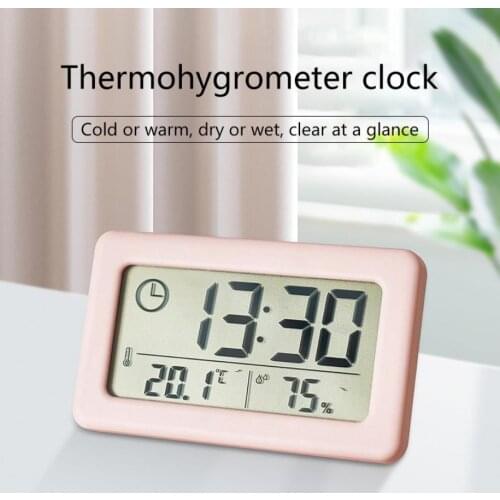 LED Digital Alarm Clock Electronic Digital Alarm Screen Desktop Clock for Home Office Backlight Snooze Data Calendar Desk Clocks