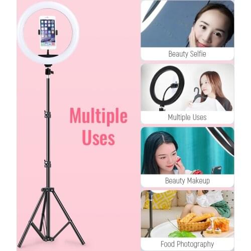 Dimmable 33cm LED Ring Light With Tripod Stand Selfie Lamp For Photo Studio Video Youtube Live Photography Lighting Ringlights