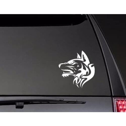 Tribal Wolf Dog Vinyl Car Sticker Decal High Quality Removable Vinyl Car Window New Waterproof Decals Rear windshield ZP0553