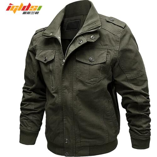 Air Force Pilot Military Jacket Men Spring Cargo Tactical Bomber Jacket Male Casual Zipper Flight Cotton Coat Jacket Size M-6XL