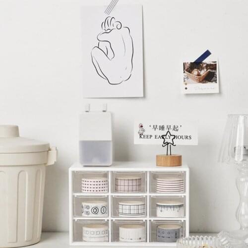 9 Grids Desktop Storage Box Jewelry Drawer Pearl Beads Storage Boxes Plastic Earrings Cosmetic Makeup Container Organizer Box