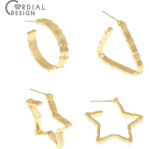 Cordial Design 50Pcs Jewelry Accessories/Earrings Stud/Geometry Shape/Hand Made/Jewelry Findings & Components/DIY Earring Making