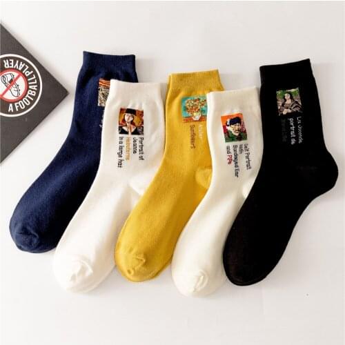 New Fashion Socks Women Cotton Woman Long Socks Elasticity Soft Casual Comfortable Breathable All-Match Renaissance Street Style