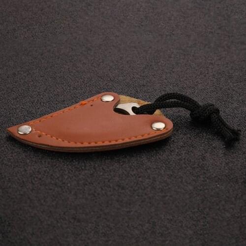 1 Pc Mini Cutter Portable Pocket Toll With Leather Cover Tool Hike Outdoor Kit