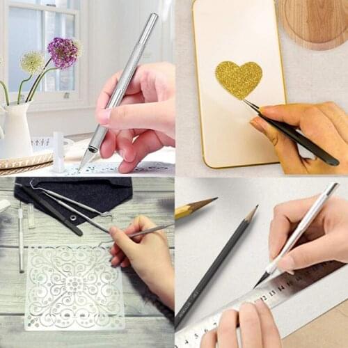 18 PCS Precision Craft Tools Set Scrapbooking Paper Tools Kit Silhouettes Cameos DIY Art Work Cutting Hobby Scrapbook