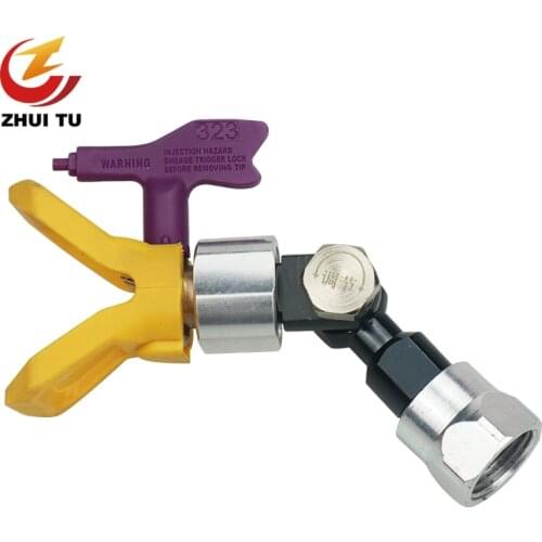 3 In 1 Airless Paint Sprayer Joint Adapter Straight Hose Swivel Spray Nozzle 7/8''F-7/8''M With Airbrush Tip And Spray Gun Seat