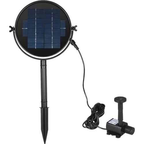 9V 2W Solar Fountain Solar Panel Water Pump Fountain Submersible Solar Powered Brushless Water Pumps for Pond Garden