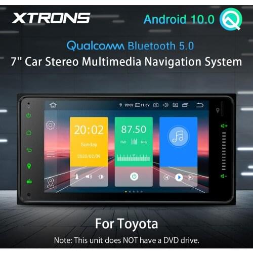 7" Android 10.0 Qualcomm Bluetooth 5.0 Car Multimedia Stereo Player For Toyota RAV4 Corolla Prado Radio GPS TPMS OBD NO DVD