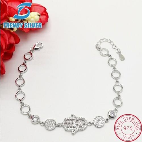 925 sterling silver with cz zirconia braceles bracelet for woman gifts for women femme jewelry jewellery luxury fashion hands