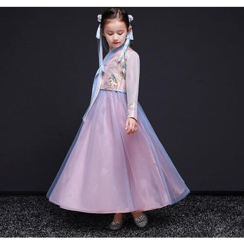 Caustom made Chinese style dress ball gown dress children girls party dress