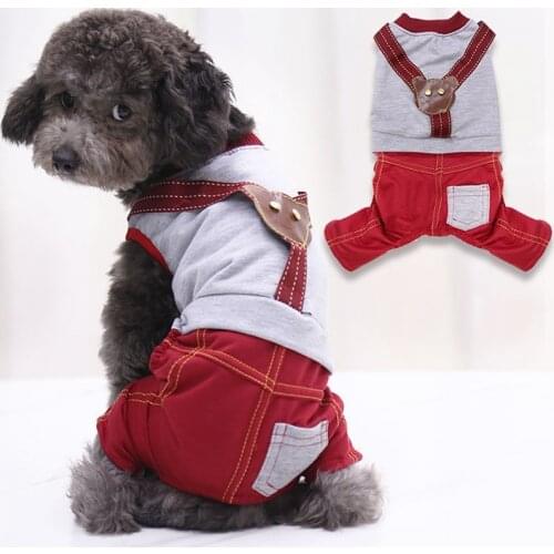 Deguisement Pour Chat Dog Pyjama Korean Dog Clothes Overalls Shed Defender Tracksuit For Dogs Jumpsuit Clothing Four Legs Warm