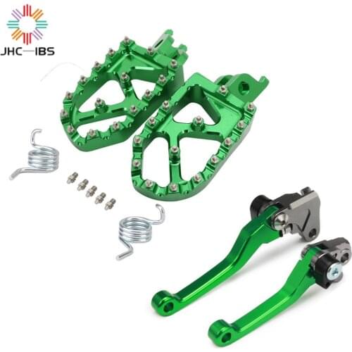 For Kawasaki KLX450R KLX 450R 2008 2009 08 09 Motorcycle CNC Footrest Footpeg Foot Pegs Brake Clutch Lever Sets