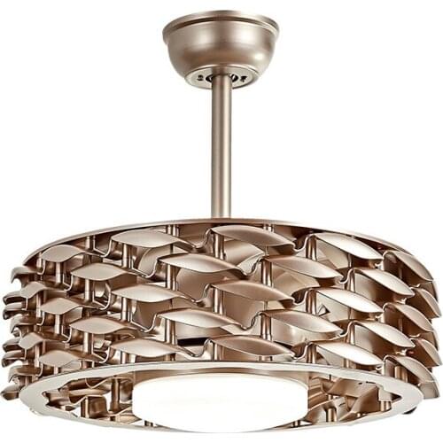 European new creative ceiling fan lamp silent home living room dining room invisible fan decorative ceiling lamp