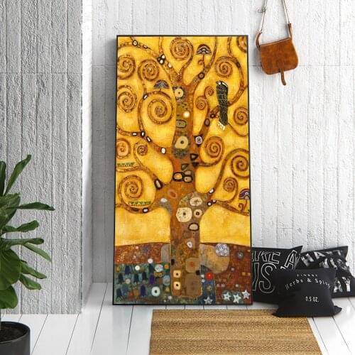 Gustav Klimt Tree Of Life Canvas Art Paitnings Classical Famous Painting Reproductions Gustav Klimt Wall Picture For Living Room