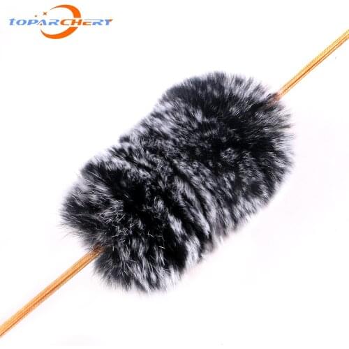 Bow Silencers 1pair Black Fur Archery Stabilizer Outdoor Hunting Shooting Sling Shot Recurve Traditional Bow Accessories