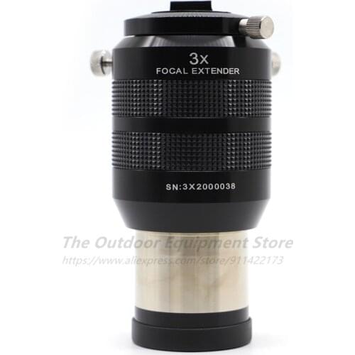 Maxvision 2 Inches 3X Barlow Lens Metal Focal Extender Lens Teleconverter Telescope Accessory 2 Groups 4 Pieces