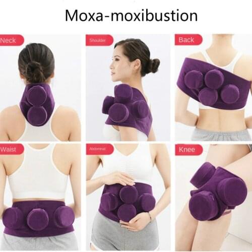 HealthCare Green Velvet Bag Smokeless Moxibustion Box Chinese Moxa Sticks Burner Acupuncture Meridian Heating Therapy Warm Women