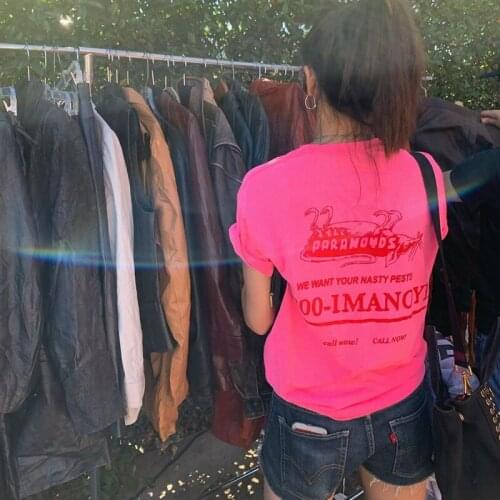 Fashion Top 2021 New Short Sleeve Glittering Powder Youthful Looking Loose Printed T Shirts Womens Summer Short Sleeve T Shirt