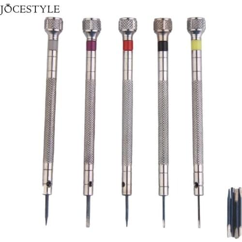 5 PCS Silver Clock Watch Tools Parts Mini Tone Screwdriver Clock Multi Size Band Removal Mini Silver Link Pins Watchmakers Tool