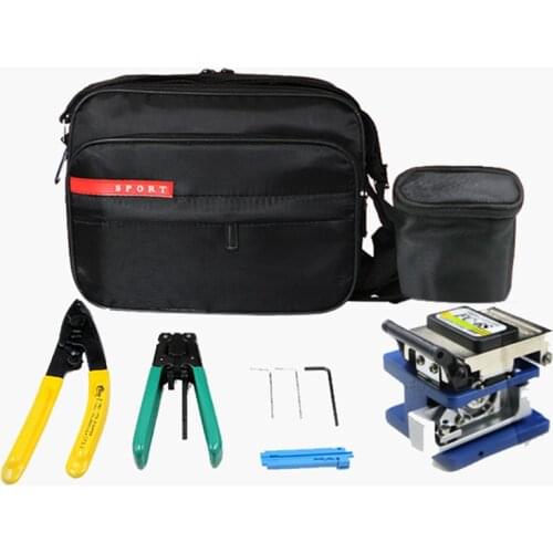 Fiber Optic Tools Kits 7 in 1 FTTH fiber optic tool bag + fiber stripper + fc-6s fiber cleaver+ miller