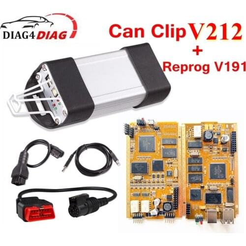 New V207 For Renault Can Clip V207 Full Chip CYPRESS Gold PCB Board AN2131QC Chip +Reprog V191 For Renault Diagnostic Interface