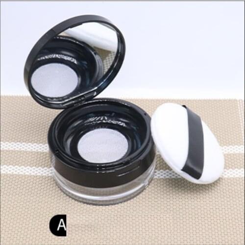 3g 10g 15g 20g 30g Plastic Powder Box Empty Loose Powder Pot With Sieve Mirror Cosmetic Sifter Loose Jar Travel Makeup Container