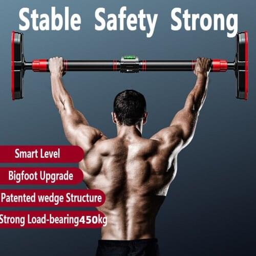 Pull Up Bar Home Adjustable Stable Door Horizontal Pole Chin Up Training Fitness Equipment Punch-free Upgrade Level Instrument
