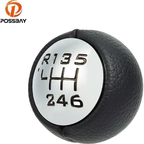 6 Speed Car Manual Gear Shift Knob Leather Shifter Lever Arm for Peugeot 307 308 3008 407 5008 807 1997-2014 Citroen C3 C4 C8
