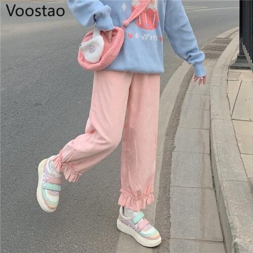 Voostao Women's Trousers Harem Pants