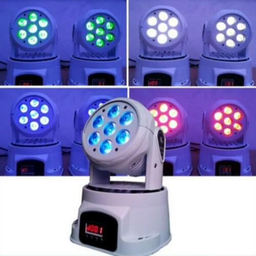 High Quality Mini LED Moving Head Beam Light 7X12W RGBW Wash Effects Stage Lighting DJ Disco Nightclub Music Party lights