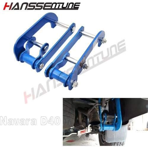 HANSSENTUNE 4x4 Rear Suspension Spring extend 2" Double G-Shackle for NISSAN navara D40 2005-2014