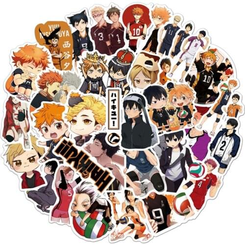 10/50PCS Haikyuu!! Anime Stickers Travel Skateboard Suitcase Guitar Luggage Laptop Waterproof DIY Graffiti Sticker Decal Kid Toy