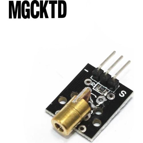 10pcs/lot KY-008 650nm Laser sensor Module 6mm 5V 5mW Red Laser Dot Diode Copper Head