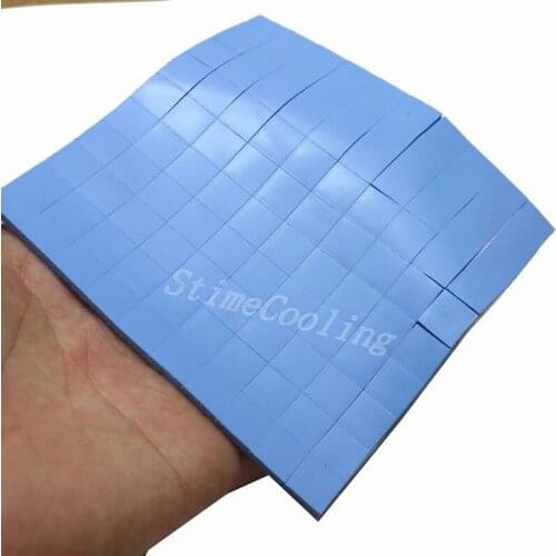 100pcs/set 10X10x2MM 2MM Thickness IC Chip GPU Blue Silicone Conductive Compounds Thermal Pad