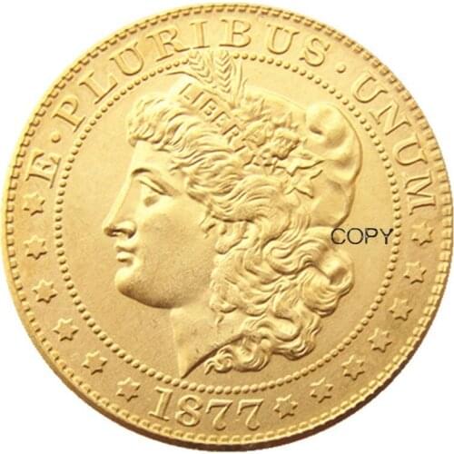 1877 Morgan Half Dollar GOLD PLATED copy coins