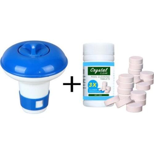5 Inch Floating Chlorine and Bromine Tabs Dispenser with Thermometer Swimming Pool Floating Chemical Chlorine Dispenser Hot Sale