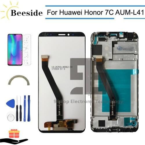 AA+ Quality LCD with Frame For Huawei Honor 7C Aum-L41 / ATU LX1 / L21 LCD Display Touch Screen Digitizer Assembly Replace